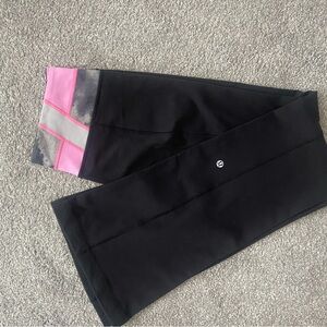 lululemon athletica Black and Pink Flare Pants